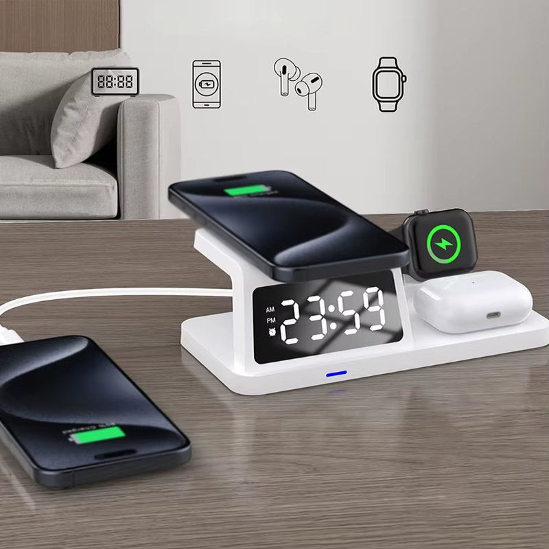 PowerHub Pro 3 - in - 1: Fast Wireless Charger, Smart Clock & Alarm – All in One Sleek Device - High Ends Electronics and more