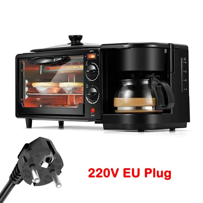 110V Electric Breakfast Machine 3 in 1 Multifunction Breakfast Maker Mini Drip Coffee Maker Bread Pizza Oven Frying Pan Toaster - High Ends Electronics and moreHigh Ends Electronics and moreHigh Ends Electronics and more110V Electric Breakfast Machine 3 in 1 Multifunction Breakfast Maker Mini Drip Coffee Maker Bread Pizza Oven Frying Pan Toaster