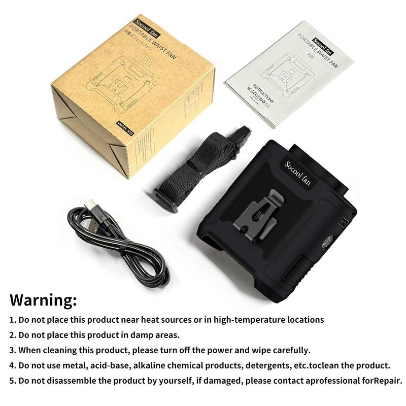 Portable 10,000mAh Power Bank: 3 - in - 1 Fan, Torch & LED Light - High Ends Electronics and more