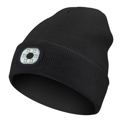 GlowGear™ LED Beanie Hat: USB Rechargeable Winter Headlamp Cap for Warmth & Hands - Free Light - High Ends Electronics and more