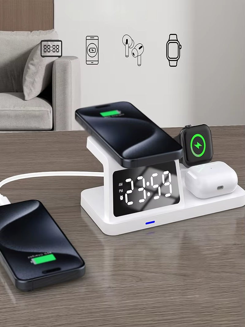 PowerHub Pro 3 - in - 1: Fast Wireless Charger, Smart Clock & Alarm – All in One Sleek Device - High Ends Electronics and more