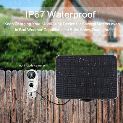 10W 5V Solar Panel IP Security Camera Charger USB - C Port Monocrystalline Portable Solar Panel Waterproof Lights - High Ends Electronics and moreHigh Ends Electronics and moreHigh Ends Electronics and more10W 5V Solar Panel IP Security Camera Charger USB - C Port Monocrystalline Portable Solar Panel Waterproof Lights