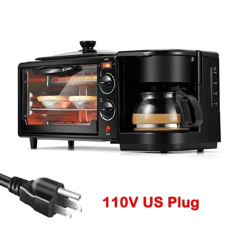 110V Electric Breakfast Machine 3 in 1 Multifunction Breakfast Maker Mini Drip Coffee Maker Bread Pizza Oven Frying Pan Toaster - High Ends Electronics and moreHigh Ends Electronics and moreHigh Ends Electronics and more110V Electric Breakfast Machine 3 in 1 Multifunction Breakfast Maker Mini Drip Coffee Maker Bread Pizza Oven Frying Pan Toaster