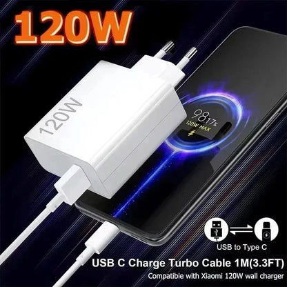 120W Fast Charger EU Turbo Charge Hypercharge Adapter USB C for Xiaomi 11 12 13 14 15 Ultra 17 Redmi Note 11 12 POCO F8 Ultra X5 - High Ends Electronics and moreHigh Ends Electronics and moreHigh Ends Electronics and more120W Fast Charger EU Turbo Charge Hypercharge Adapter USB C for Xiaomi 11 12 13 14 15 Ultra 17 Redmi Note 11 12 POCO F8 Ultra X5
