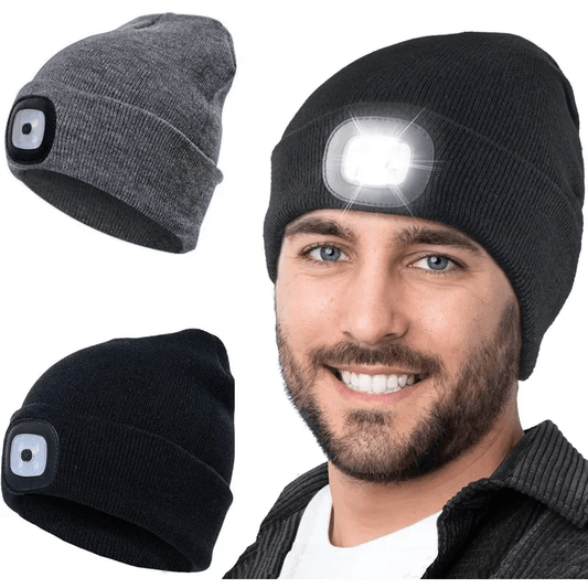 GlowGear™ LED Beanie Hat: USB Rechargeable Winter Headlamp Cap for Warmth & Hands - Free Light - High Ends Electronics and more