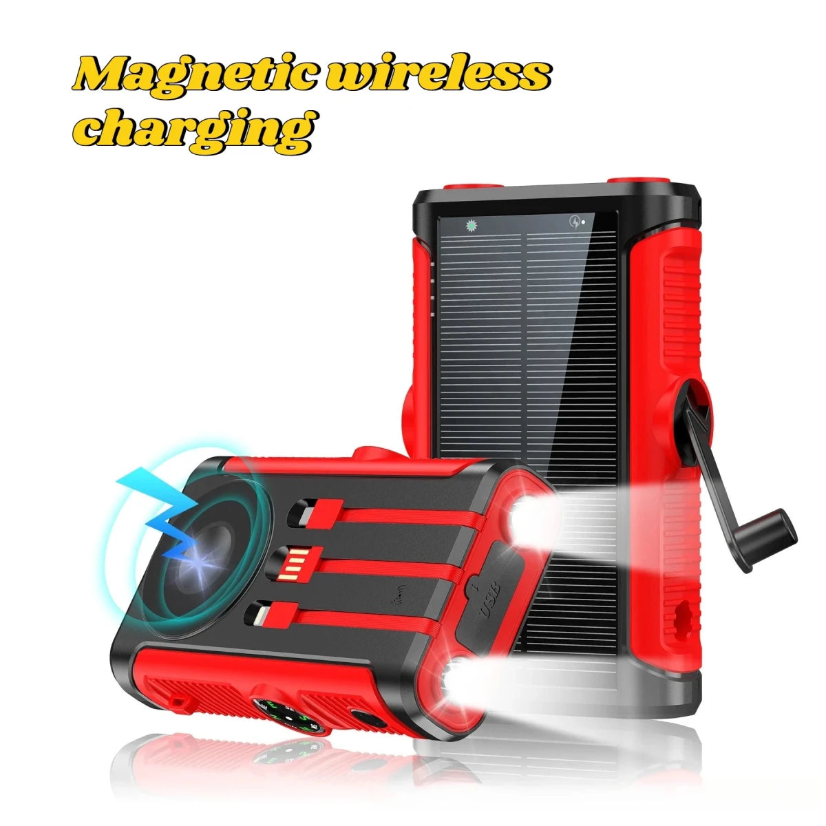 2025 NEW Solar Power Bank 20000mAh 22.5W Magnetic Wireless Powerbank Hand Crank with Cable Portable Charger for Outdoor Camping - High Ends Electronics and moreHigh Ends Electronics and moreHigh Ends Electronics and more2025 NEW Solar Power Bank 20000mAh 22.5W Magnetic Wireless Powerbank Hand Crank with Cable Portable Charger for Outdoor Camping