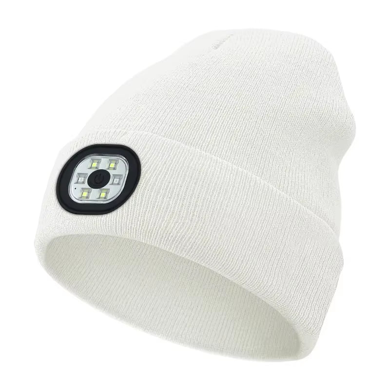 GlowGear™ LED Beanie Hat: USB Rechargeable Winter Headlamp Cap for Warmth & Hands - Free Light - High Ends Electronics and more