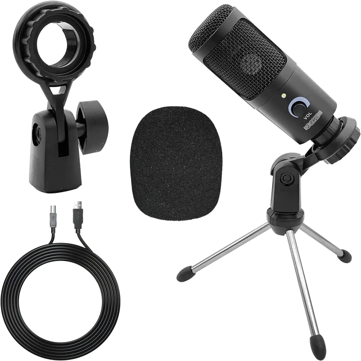 5Core Recording Microphone Podcast Bundle w Condenser Mic Desk Stand Foam Cover Shock Mount - High Ends Electronics and moreHigh Ends Electronics and moreHigh Ends Electronics and more5Core Recording Microphone Podcast Bundle w Condenser Mic Desk Stand Foam Cover Shock Mount