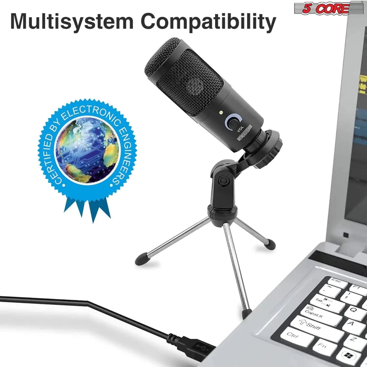 5Core Recording Microphone Podcast Bundle w Condenser Mic Desk Stand Foam Cover Shock Mount - High Ends Electronics and moreHigh Ends Electronics and moreHigh Ends Electronics and more5Core Recording Microphone Podcast Bundle w Condenser Mic Desk Stand Foam Cover Shock Mount