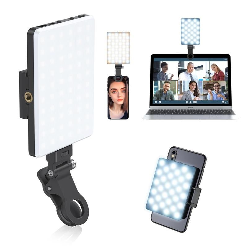 Portable Rechargeable LED Clip - On Selfie Light - High Ends Electronics and more