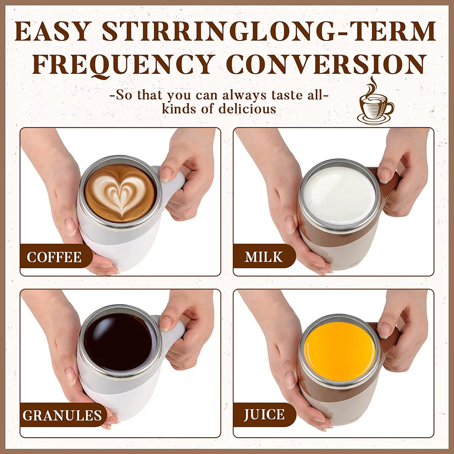 Automatic Self - Stirring Mug – Mix Smarter, Sip Smoother - High Ends Electronics and more