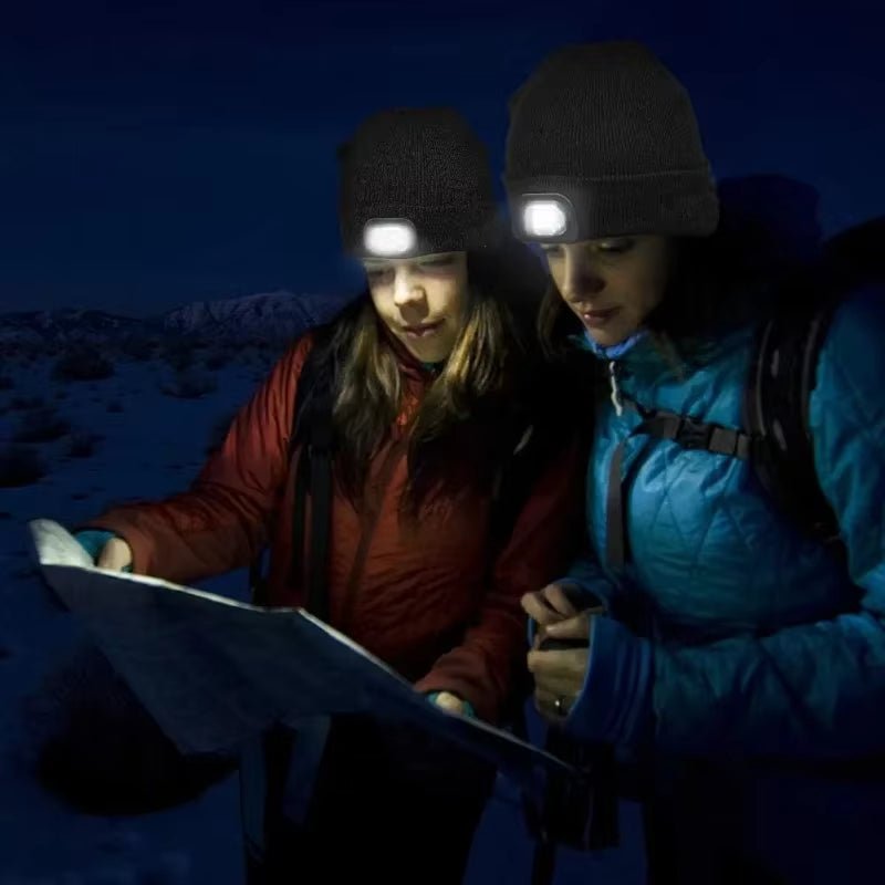GlowGear™ LED Beanie Hat: USB Rechargeable Winter Headlamp Cap for Warmth & Hands - Free Light - High Ends Electronics and more