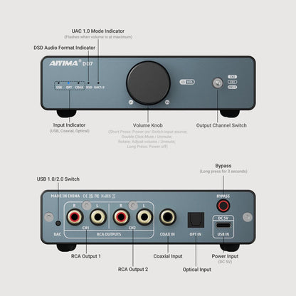 AIYIMA D07 DAC XMOS XU316 AKM 4493S HIFI Mini Desktop Decoder PCM 768kHz/32Bit DSD512 Optical fiber/coaxial/USB input RCA output - High Ends Electronics and moreHigh Ends Electronics and moreHigh Ends Electronics and moreAIYIMA D07 DAC XMOS XU316 AKM 4493S HIFI Mini Desktop Decoder PCM 768kHz/32Bit DSD512 Optical fiber/coaxial/USB input RCA output