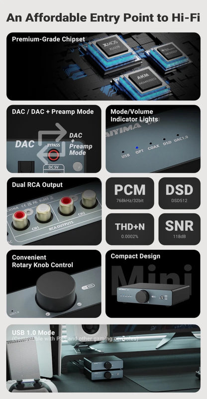 AIYIMA D07 DAC XMOS XU316 AKM 4493S HIFI Mini Desktop Decoder PCM 768kHz/32Bit DSD512 Optical fiber/coaxial/USB input RCA output - High Ends Electronics and moreHigh Ends Electronics and moreHigh Ends Electronics and moreAIYIMA D07 DAC XMOS XU316 AKM 4493S HIFI Mini Desktop Decoder PCM 768kHz/32Bit DSD512 Optical fiber/coaxial/USB input RCA output