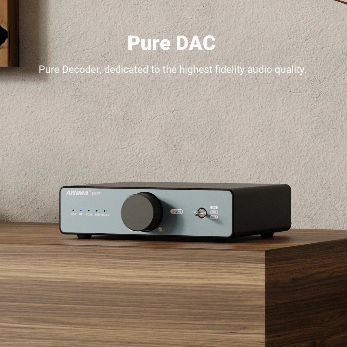 AIYIMA D07 DAC XMOS XU316 AKM 4493S HIFI Mini Desktop Decoder PCM 768kHz/32Bit DSD512 Optical fiber/coaxial/USB input RCA output - High Ends Electronics and moreHigh Ends Electronics and moreHigh Ends Electronics and moreAIYIMA D07 DAC XMOS XU316 AKM 4493S HIFI Mini Desktop Decoder PCM 768kHz/32Bit DSD512 Optical fiber/coaxial/USB input RCA output