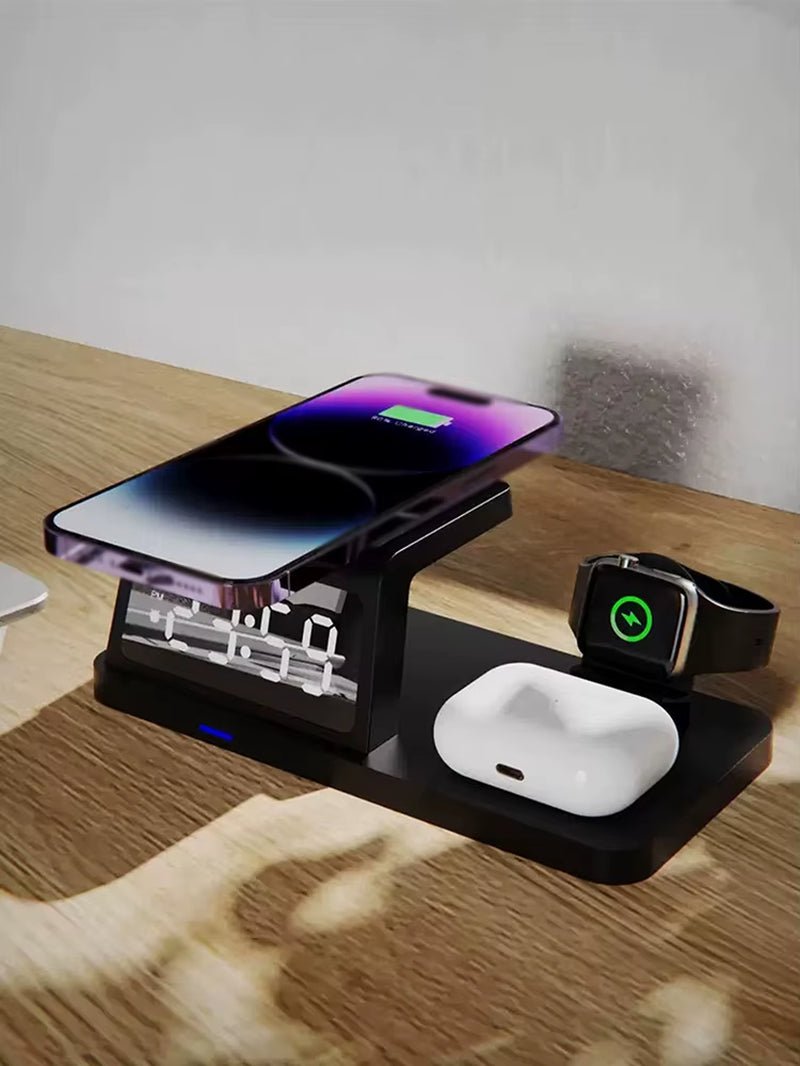 PowerHub Pro 3 - in - 1: Fast Wireless Charger, Smart Clock & Alarm – All in One Sleek Device - High Ends Electronics and more