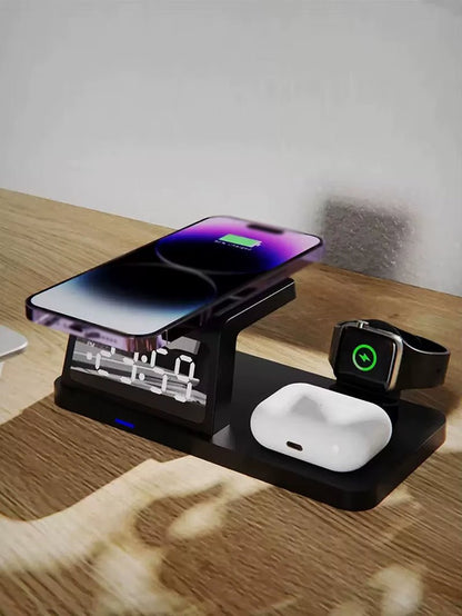 PowerHub Pro 3 - in - 1: Fast Wireless Charger, Smart Clock & Alarm – All in One Sleek Device - High Ends Electronics and more