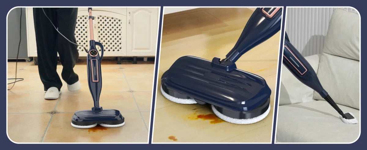 DEVOAC VM6 Steam Mop Cleaner with Rotating Mop Pad 10 in 1 Lightweight Spin Mop 1300W Powerful Floor Steamer for Home Hardwood - High Ends Electronics and moreHigh Ends Electronics and moreHigh Ends Electronics and moreDEVOAC VM6 Steam Mop Cleaner with Rotating Mop Pad 10 in 1 Lightweight Spin Mop 1300W Powerful Floor Steamer for Home Hardwood