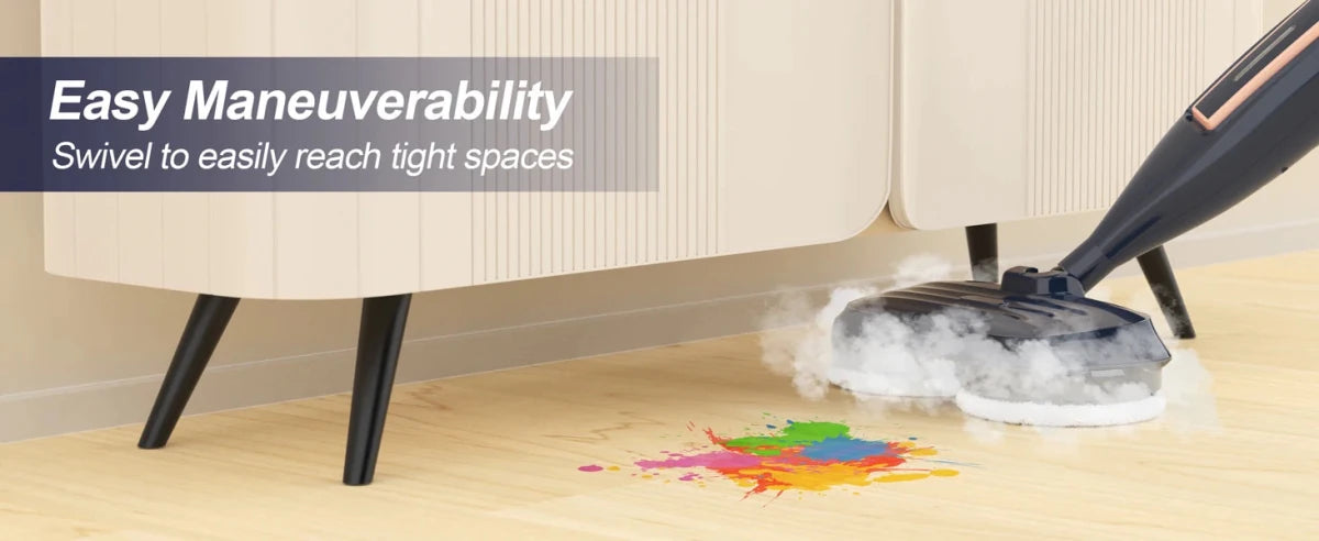 DEVOAC VM6 Steam Mop Cleaner with Rotating Mop Pad 10 in 1 Lightweight Spin Mop 1300W Powerful Floor Steamer for Home Hardwood - High Ends Electronics and moreHigh Ends Electronics and moreHigh Ends Electronics and moreDEVOAC VM6 Steam Mop Cleaner with Rotating Mop Pad 10 in 1 Lightweight Spin Mop 1300W Powerful Floor Steamer for Home Hardwood