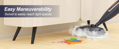 DEVOAC VM6 Steam Mop Cleaner with Rotating Mop Pad 10 in 1 Lightweight Spin Mop 1300W Powerful Floor Steamer for Home Hardwood - High Ends Electronics and moreHigh Ends Electronics and moreHigh Ends Electronics and moreDEVOAC VM6 Steam Mop Cleaner with Rotating Mop Pad 10 in 1 Lightweight Spin Mop 1300W Powerful Floor Steamer for Home Hardwood