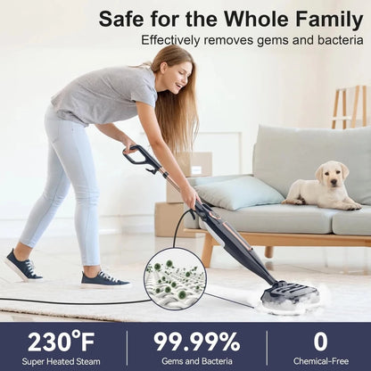 DEVOAC VM6 Steam Mop Cleaner with Rotating Mop Pad 10 in 1 Lightweight Spin Mop 1300W Powerful Floor Steamer for Home Hardwood - High Ends Electronics and moreHigh Ends Electronics and moreHigh Ends Electronics and moreDEVOAC VM6 Steam Mop Cleaner with Rotating Mop Pad 10 in 1 Lightweight Spin Mop 1300W Powerful Floor Steamer for Home Hardwood