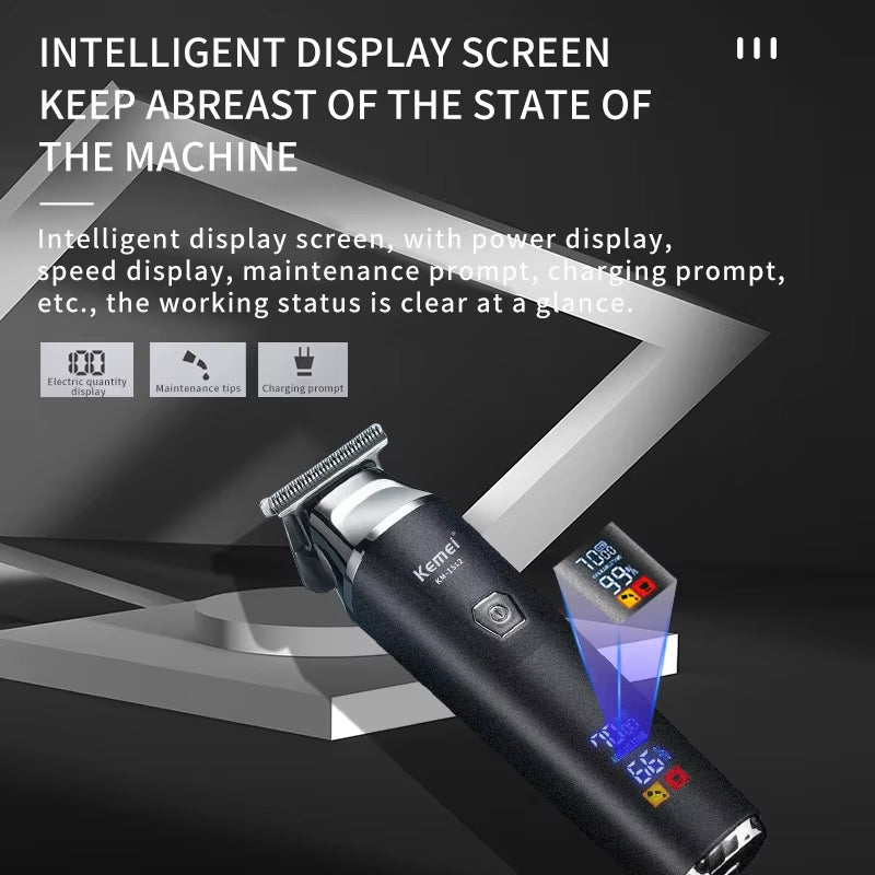 ZeroBlade™ Pro: Cordless 7000RPM Hair Trimmer with LCD Display - High Ends Electronics and more