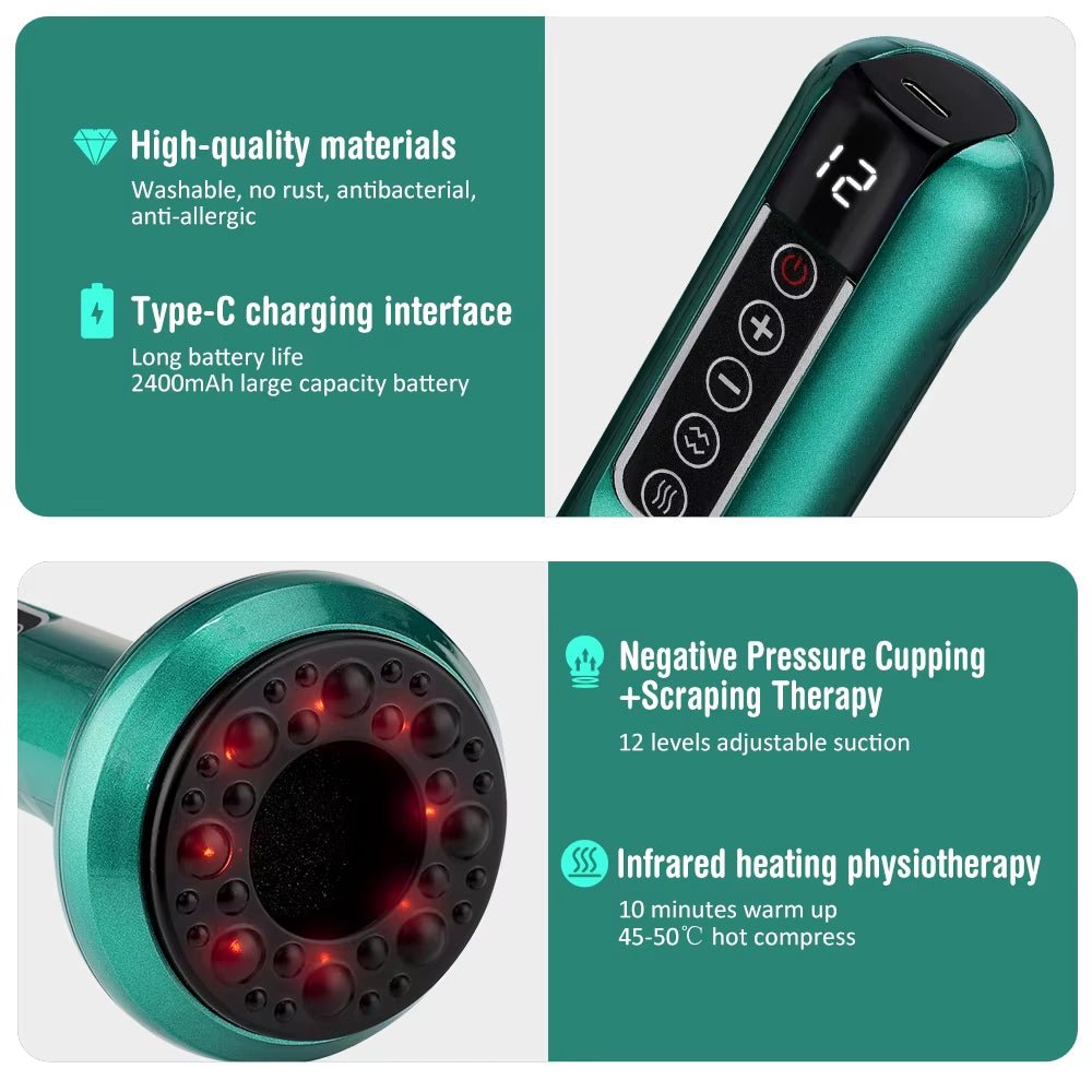 SculptEase™ Magnetic Cupping Massager: Rechargeable Body & Cellulite Scraping Machine - High Ends Electronics and more