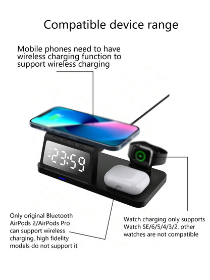 PowerHub Pro 3 - in - 1: Fast Wireless Charger, Smart Clock & Alarm – All in One Sleek Device - High Ends Electronics and more