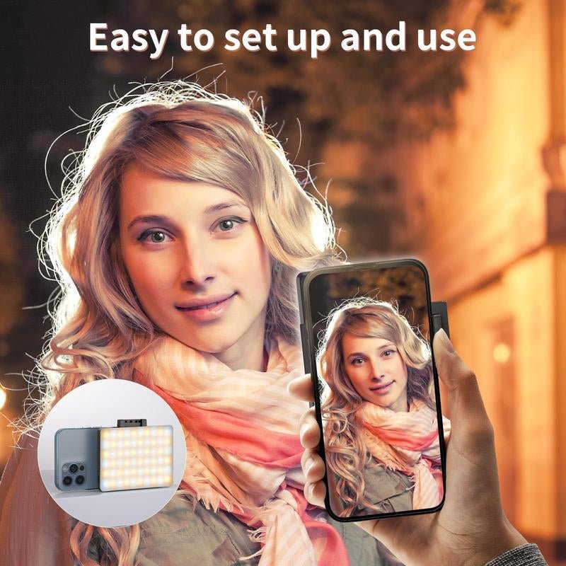 Portable Rechargeable LED Clip - On Selfie Light - High Ends Electronics and more