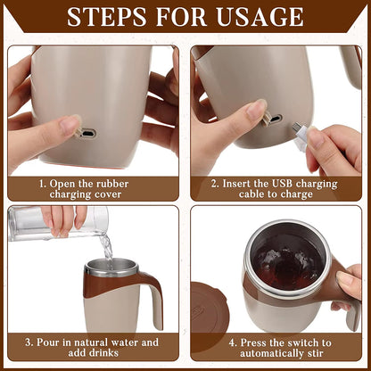Automatic Self - Stirring Mug – Mix Smarter, Sip Smoother - High Ends Electronics and more