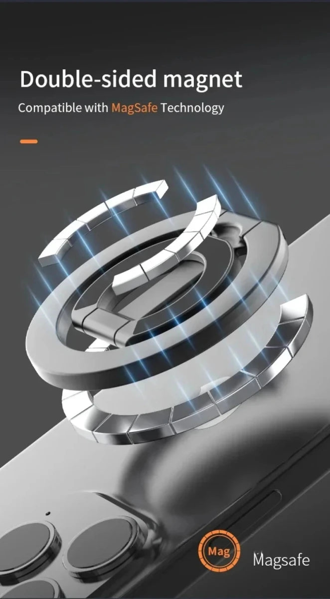 For MagSafe Double Sided Magnetic Ring Phone Holder Portable Folding Cellphones Stand Car Accessories Support Bracket Grip - High Ends Electronics and moreHigh Ends Electronics and moreHigh Ends Electronics and moreFor MagSafe Double Sided Magnetic Ring Phone Holder Portable Folding Cellphones Stand Car Accessories Support Bracket Grip