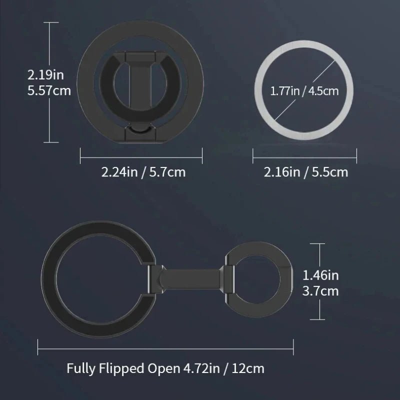For MagSafe Double Sided Magnetic Ring Phone Holder Portable Folding Cellphones Stand Car Accessories Support Bracket Grip - High Ends Electronics and moreHigh Ends Electronics and moreHigh Ends Electronics and moreFor MagSafe Double Sided Magnetic Ring Phone Holder Portable Folding Cellphones Stand Car Accessories Support Bracket Grip
