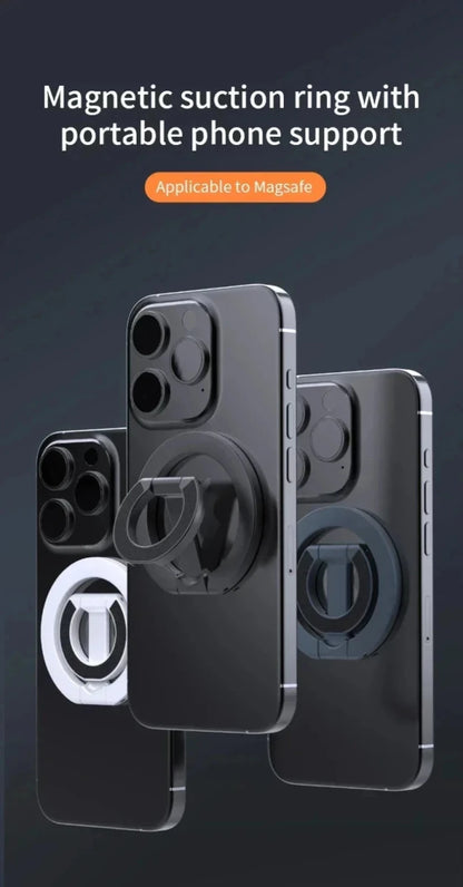 For MagSafe Double Sided Magnetic Ring Phone Holder Portable Folding Cellphones Stand Car Accessories Support Bracket Grip - High Ends Electronics and moreHigh Ends Electronics and moreHigh Ends Electronics and moreFor MagSafe Double Sided Magnetic Ring Phone Holder Portable Folding Cellphones Stand Car Accessories Support Bracket Grip