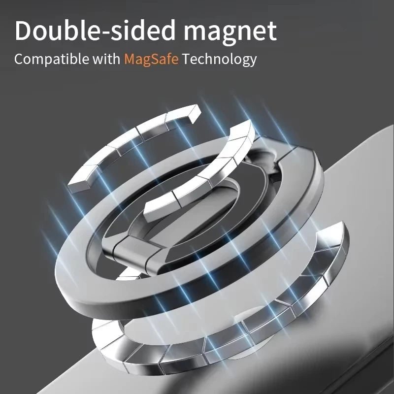 For MagSafe Double Sided Magnetic Ring Phone Holder Portable Folding Cellphones Stand Car Accessories Support Bracket Grip - High Ends Electronics and moreHigh Ends Electronics and moreHigh Ends Electronics and moreFor MagSafe Double Sided Magnetic Ring Phone Holder Portable Folding Cellphones Stand Car Accessories Support Bracket Grip