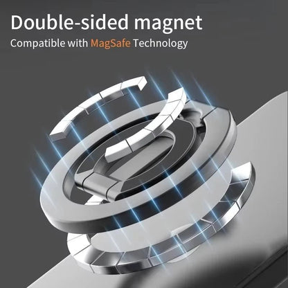 For MagSafe Double Sided Magnetic Ring Phone Holder Portable Folding Cellphones Stand Car Accessories Support Bracket Grip - High Ends Electronics and moreHigh Ends Electronics and moreHigh Ends Electronics and moreFor MagSafe Double Sided Magnetic Ring Phone Holder Portable Folding Cellphones Stand Car Accessories Support Bracket Grip