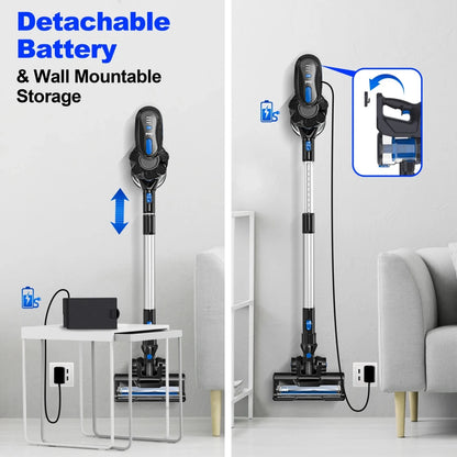 INSE V70 12kPa Powerful Lightweight Vacuum Cleaner up to 45 Mins Runtime, for Home Hard Floor Carpet Pet Hair, Blue - High Ends Electronics and moreHigh Ends Electronics and moreHigh Ends Electronics and moreINSE V70 12kPa Powerful Lightweight Vacuum Cleaner up to 45 Mins Runtime, for Home Hard Floor Carpet Pet Hair, Blue