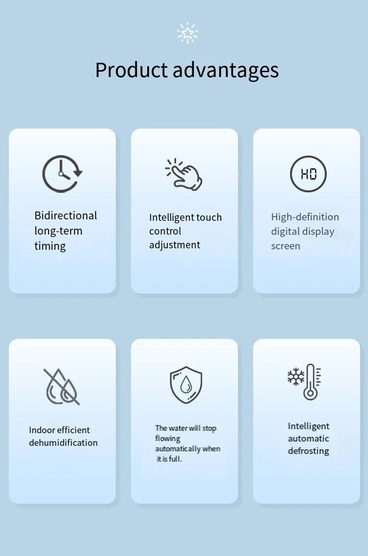 Intelligent Dehumidifier Dryer 110 - 250V Water Full Automatic Stop Noise Reduction Timed Bathroom Bedroom Dehumidifier Air Dryer - High Ends Electronics and moreHigh Ends Electronics and moreHigh Ends Electronics and moreIntelligent Dehumidifier Dryer 110 - 250V Water Full Automatic Stop Noise Reduction Timed Bathroom Bedroom Dehumidifier Air Dryer