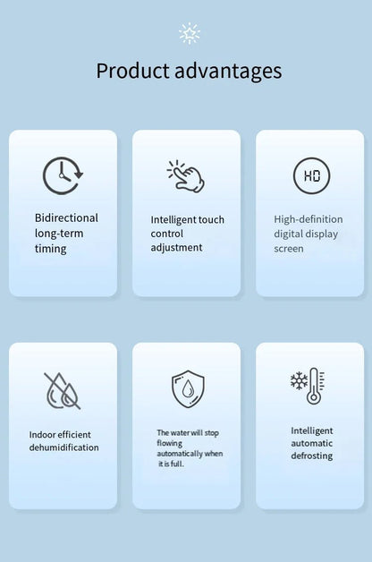 Intelligent Dehumidifier Dryer 110 - 250V Water Full Automatic Stop Noise Reduction Timed Bathroom Bedroom Dehumidifier Air Dryer - High Ends Electronics and moreHigh Ends Electronics and moreHigh Ends Electronics and moreIntelligent Dehumidifier Dryer 110 - 250V Water Full Automatic Stop Noise Reduction Timed Bathroom Bedroom Dehumidifier Air Dryer