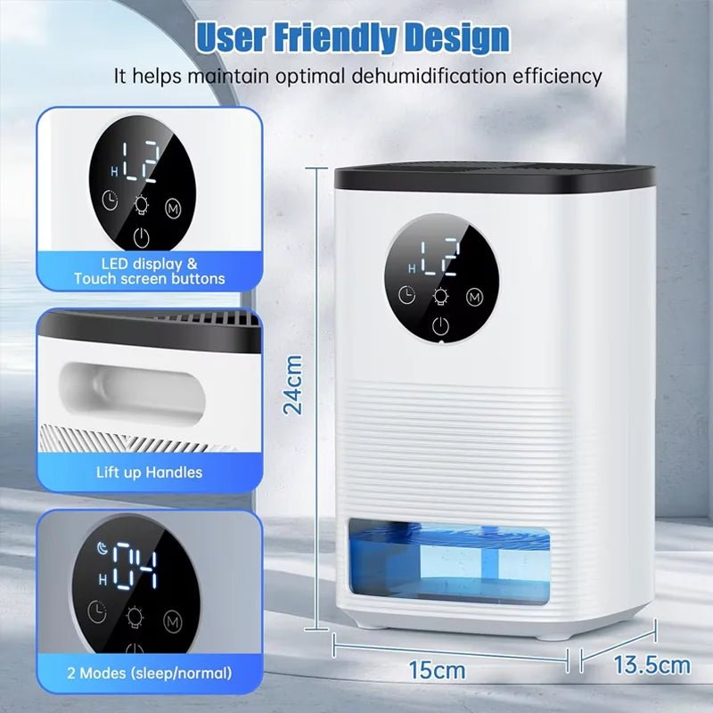 Intelligent Dehumidifier Dryer 110 - 250V Water Full Automatic Stop Noise Reduction Timed Bathroom Bedroom Dehumidifier Air Dryer - High Ends Electronics and moreHigh Ends Electronics and moreHigh Ends Electronics and moreIntelligent Dehumidifier Dryer 110 - 250V Water Full Automatic Stop Noise Reduction Timed Bathroom Bedroom Dehumidifier Air Dryer