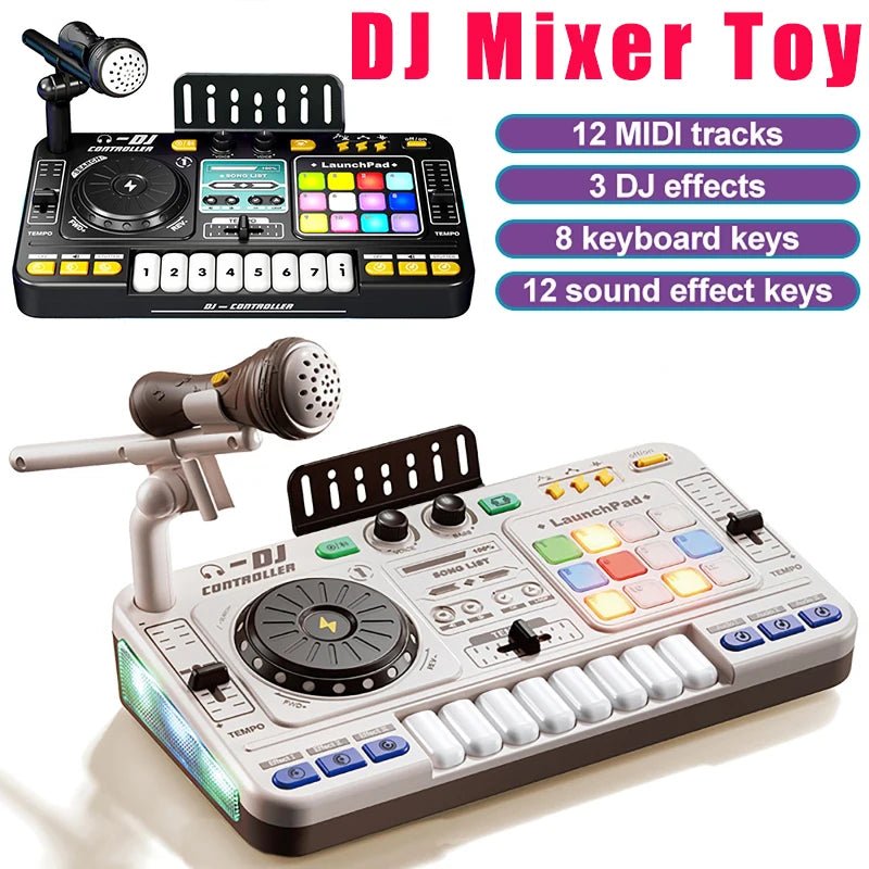 Kids Simulation DJ Mixer Controller Toy Multifunctional Music Effects Electronic Learning Game Birthday Gift for Children Mixers - High Ends Electronics and moreHigh Ends Electronics and moreHigh Ends Electronics and moreKids Simulation DJ Mixer Controller Toy Multifunctional Music Effects Electronic Learning Game Birthday Gift for Children Mixers