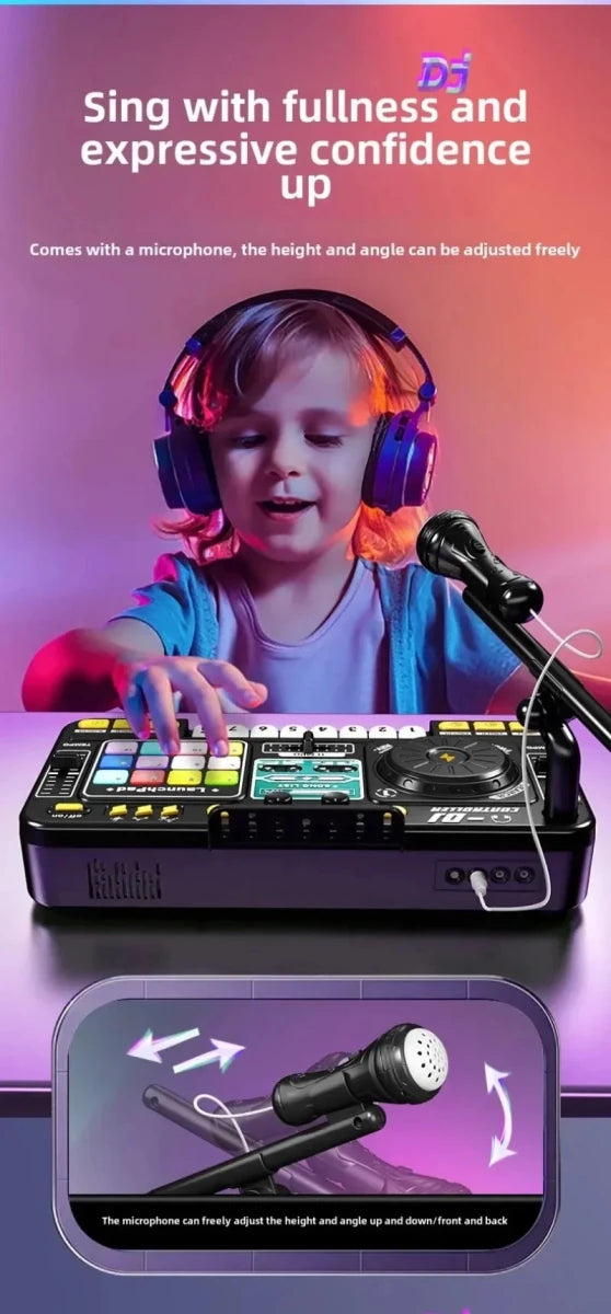 Kids Simulation DJ Mixer Controller Toy Multifunctional Music Effects Electronic Learning Game Birthday Gift for Children Mixers - High Ends Electronics and moreHigh Ends Electronics and moreHigh Ends Electronics and moreKids Simulation DJ Mixer Controller Toy Multifunctional Music Effects Electronic Learning Game Birthday Gift for Children Mixers
