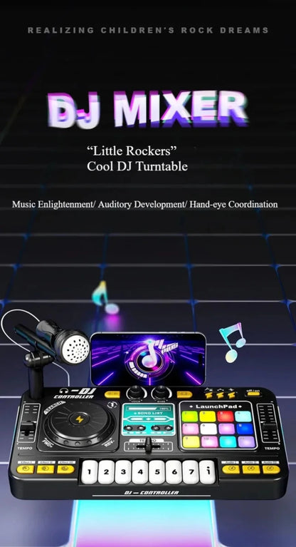Kids Simulation DJ Mixer Controller Toy Multifunctional Music Effects Electronic Learning Game Birthday Gift for Children Mixers - High Ends Electronics and moreHigh Ends Electronics and moreHigh Ends Electronics and moreKids Simulation DJ Mixer Controller Toy Multifunctional Music Effects Electronic Learning Game Birthday Gift for Children Mixers