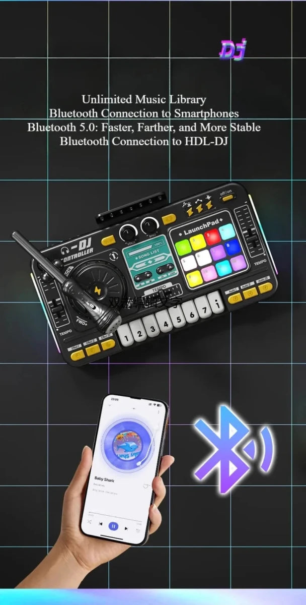 Kids Simulation DJ Mixer Controller Toy Multifunctional Music Effects Electronic Learning Game Birthday Gift for Children Mixers - High Ends Electronics and moreHigh Ends Electronics and moreHigh Ends Electronics and moreKids Simulation DJ Mixer Controller Toy Multifunctional Music Effects Electronic Learning Game Birthday Gift for Children Mixers