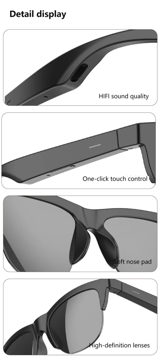 Lenovo Smart Bluetooth V5.3 Sunglasses Glasses Call Outdoor Sports Headphones HIFI Black Technology Anti - touch UV For Men Women - High Ends Electronics and moreHigh Ends Electronics and moreHigh Ends Electronics and moreLenovo Smart Bluetooth V5.3 Sunglasses Glasses Call Outdoor Sports Headphones HIFI Black Technology Anti - touch UV For Men Women