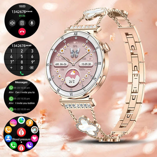 LIGE Luxury 390*390 AMOLED Screen Smart Watch For Women Health Monitor Custom Watch Face Bluetooth Call Sports Ladies Smartwatch - High Ends Electronics and moreHigh Ends Electronics and moreHigh Ends Electronics and moreLIGE Luxury 390*390 AMOLED Screen Smart Watch For Women Health Monitor Custom Watch Face Bluetooth Call Sports Ladies Smartwatch