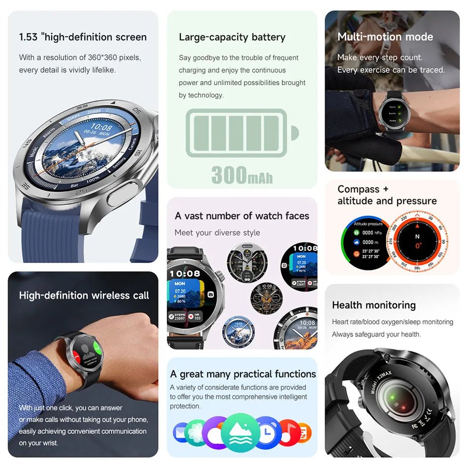 OPPO New Watch X2 Bluetooth Call Smart Watch Men GPS Sports Fitness Heart Rate AI Voice Assistant Smartwatches Android IOS - High Ends Electronics and moreHigh Ends Electronics and moreHigh Ends Electronics and moreOPPO New Watch X2 Bluetooth Call Smart Watch Men GPS Sports Fitness Heart Rate AI Voice Assistant Smartwatches Android IOS