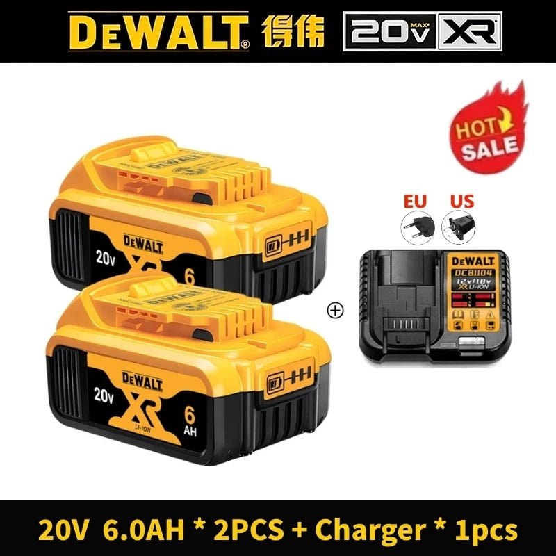 Original Dewalt Power Tool Battery 20V 6Ah DCB206 Compatible with DCB205 DCB200 New 100% High - Quality Replacement for 20V Tools - High Ends Electronics and moreHigh Ends Electronics and moreHigh Ends Electronics and moreOriginal Dewalt Power Tool Battery 20V 6Ah DCB206 Compatible with DCB205 DCB200 New 100% High - Quality Replacement for 20V Tools