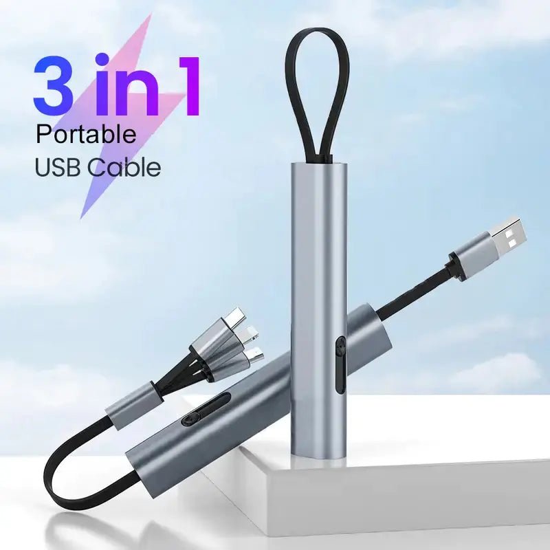 Portable Telescopic Data Cable - Type - C, Micro, Apple - High Ends Electronics and moreHigh Ends Electronics and moreHigh Ends Electronics and morePortable Telescopic Data Cable - Type - C, Micro, Apple