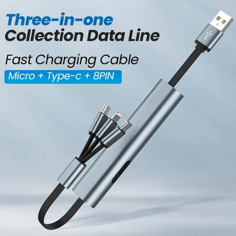 Portable Telescopic Data Cable - Type - C, Micro, Apple - High Ends Electronics and moreHigh Ends Electronics and moreHigh Ends Electronics and morePortable Telescopic Data Cable - Type - C, Micro, Apple