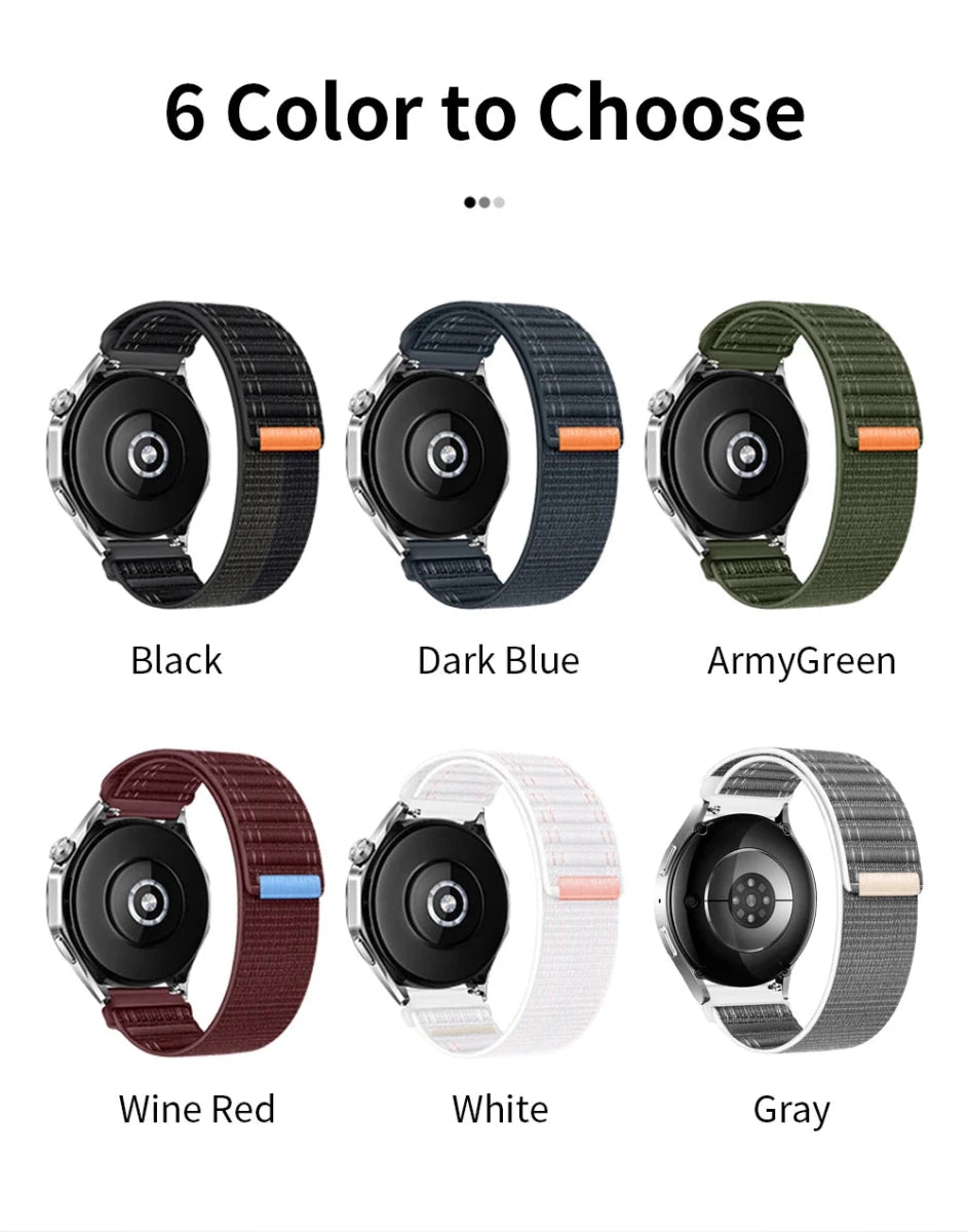 Replacement Nylon Strap 20/22mm For HUAWEI WATCH Ultimate 2/GT 6 Pro 5Pro 5 46mm Smart Watch Band For WATCH 5 46mm/GT 3 Pro 43mm - High Ends Electronics and moreHigh Ends Electronics and moreHigh Ends Electronics and moreReplacement Nylon Strap 20/22mm For HUAWEI WATCH Ultimate 2/GT 6 Pro 5Pro 5 46mm Smart Watch Band For WATCH 5 46mm/GT 3 Pro 43mm
